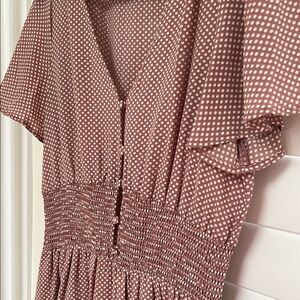 As U Wish Pink Flutter Sleeve V-Neck Sundress